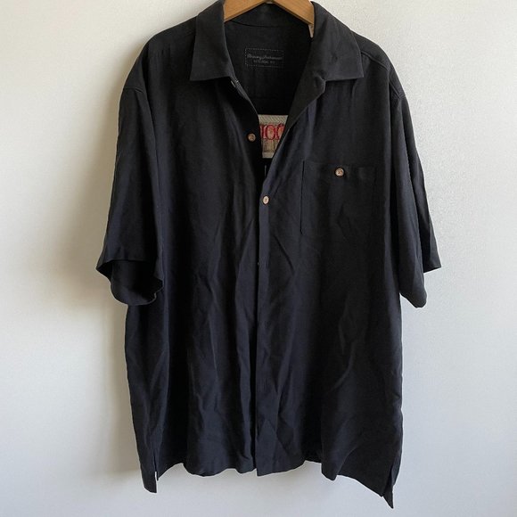Mens Tommy Bahama 100% Silk Short Sleeve Button Up - Picture 1 of 5